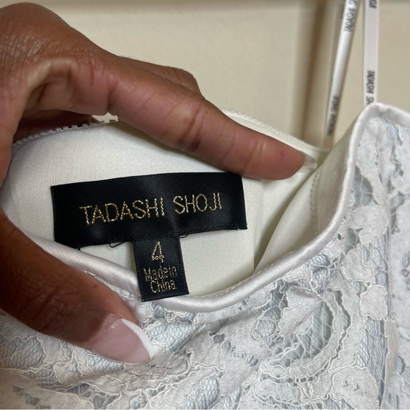 Tadashi Shoji Lace Overlay Strapless Dress - Picture 3 of 14